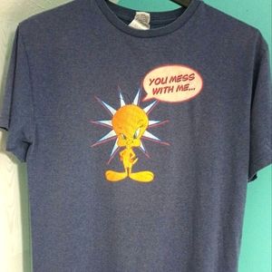 Vintage Looney Tunes Tweety Bird T Shirt Men's Size Large